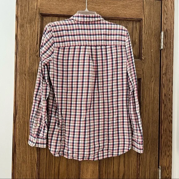 Madewell Plaid Flannel Button Down Top - Picture 2 of 4
